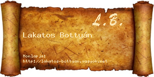 Lakatos Bottyán névjegykártya